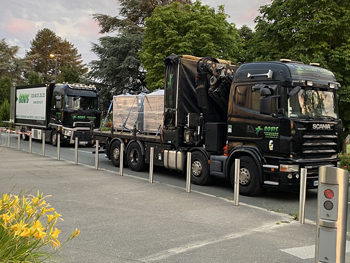 Transport installation de machines pour le secteur médical par Bovis Atlantique