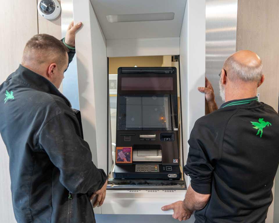 Installation d'automate bancaire
