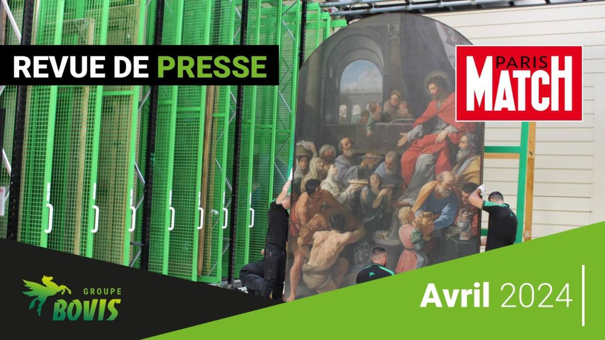 Revue de presse – Le stockage des œuvres de Notre Dame dans Paris Match