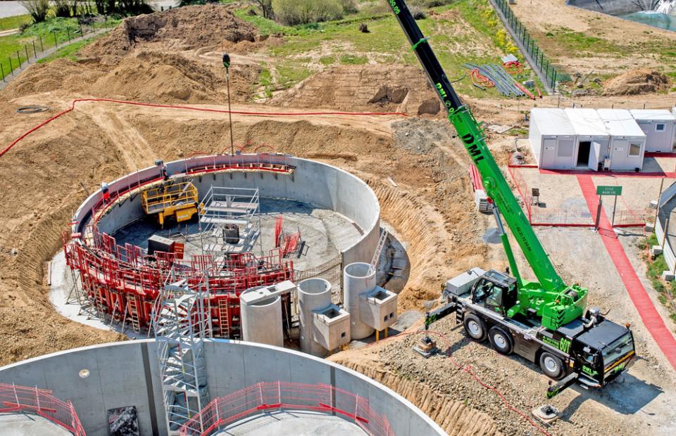 Livraison de matériel sur un chantier BTP