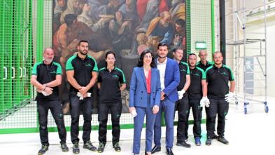 La ministre de la Culture visite les entrepôts parisiens du Groupe BOVIS dans l’Essonne (91)