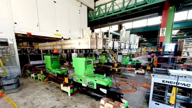 Manutention d'un élément de presse industrielle de 40t 