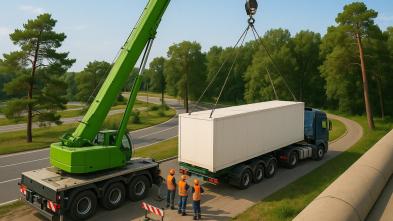 Handling and lifting of laboratory machines in Nantes